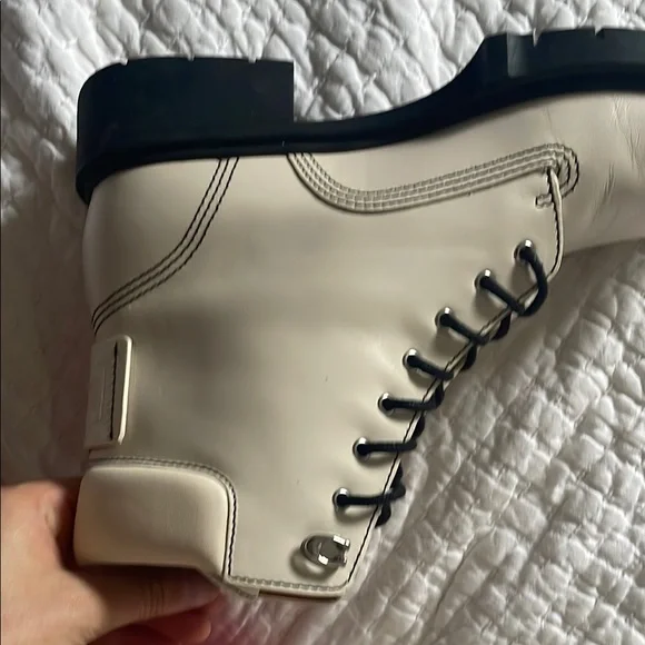 Coach Cream Combat Moto Boots - Picture 4 of 12